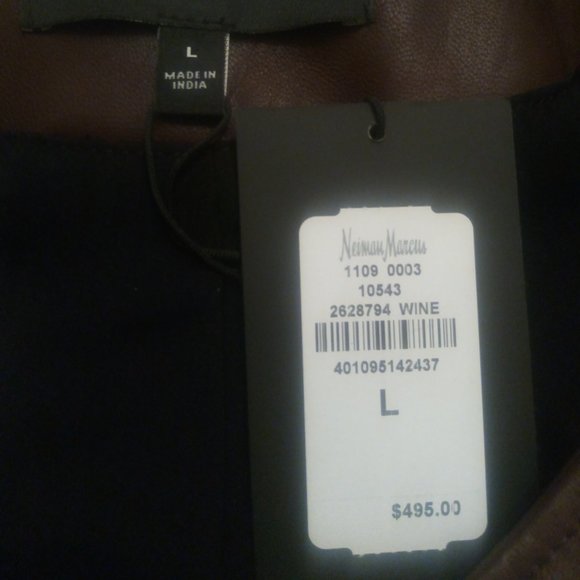 Neiman Marcus The Leather Collection Moto Jacket Sz L - Picture 13 of 15